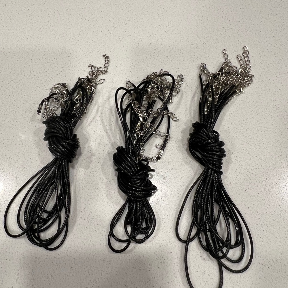29 bulk 16” nylon necklaces
